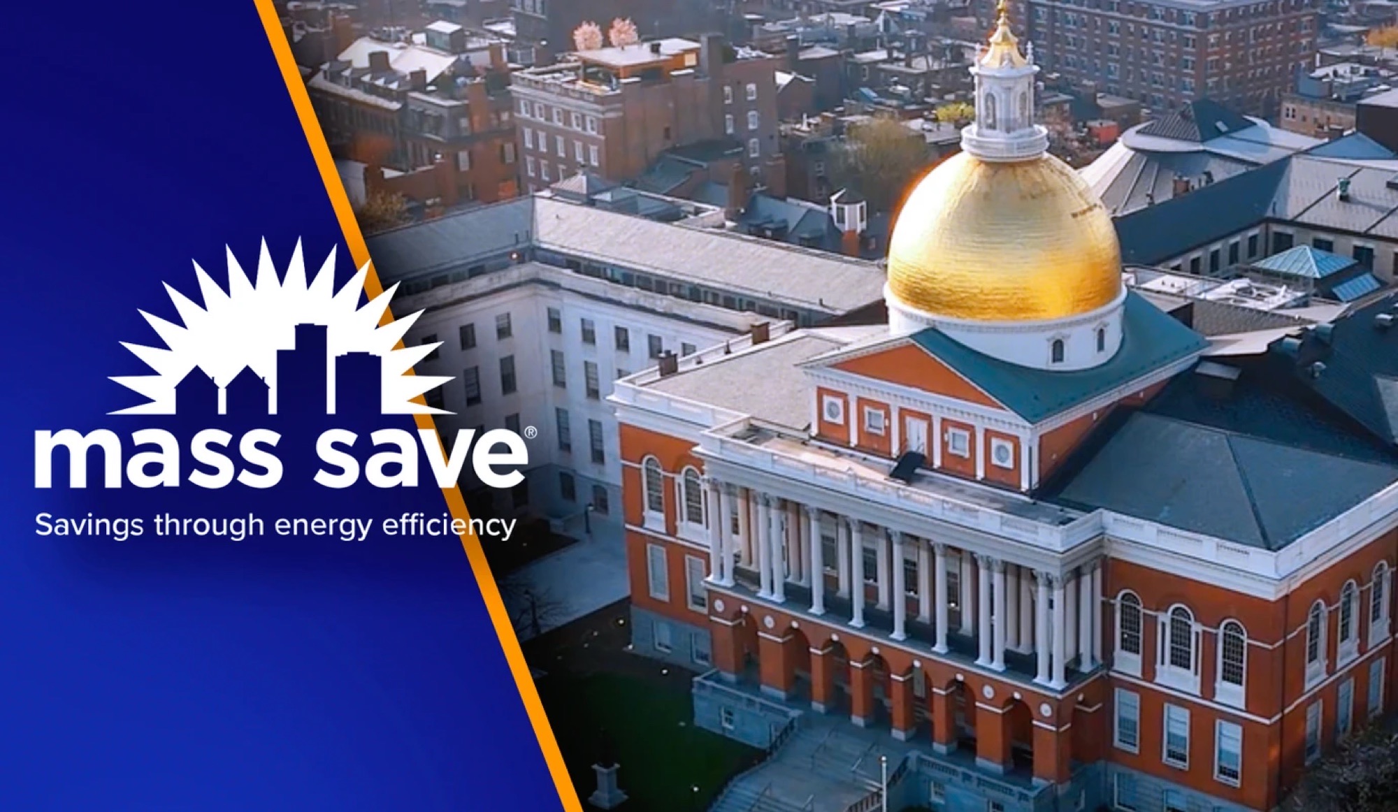 Massachusetts State House and the Mass Save energy-efficiency program